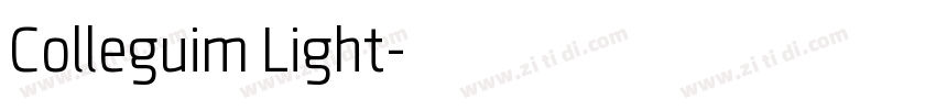 Colleguim Light字体转换